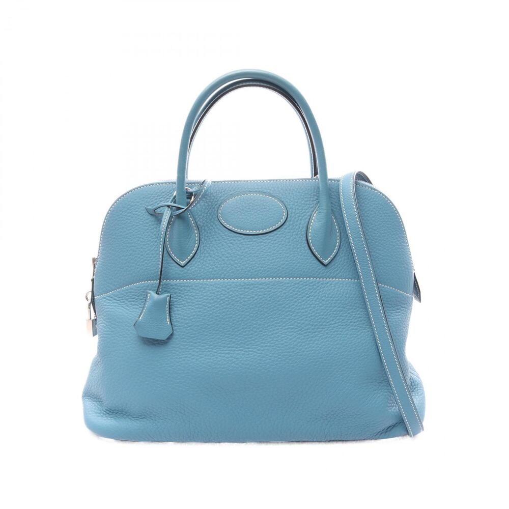 Hermes Bolide 35 Blue Jean 2-Way Handbag, Taurillon Clemence Leather, Women's,